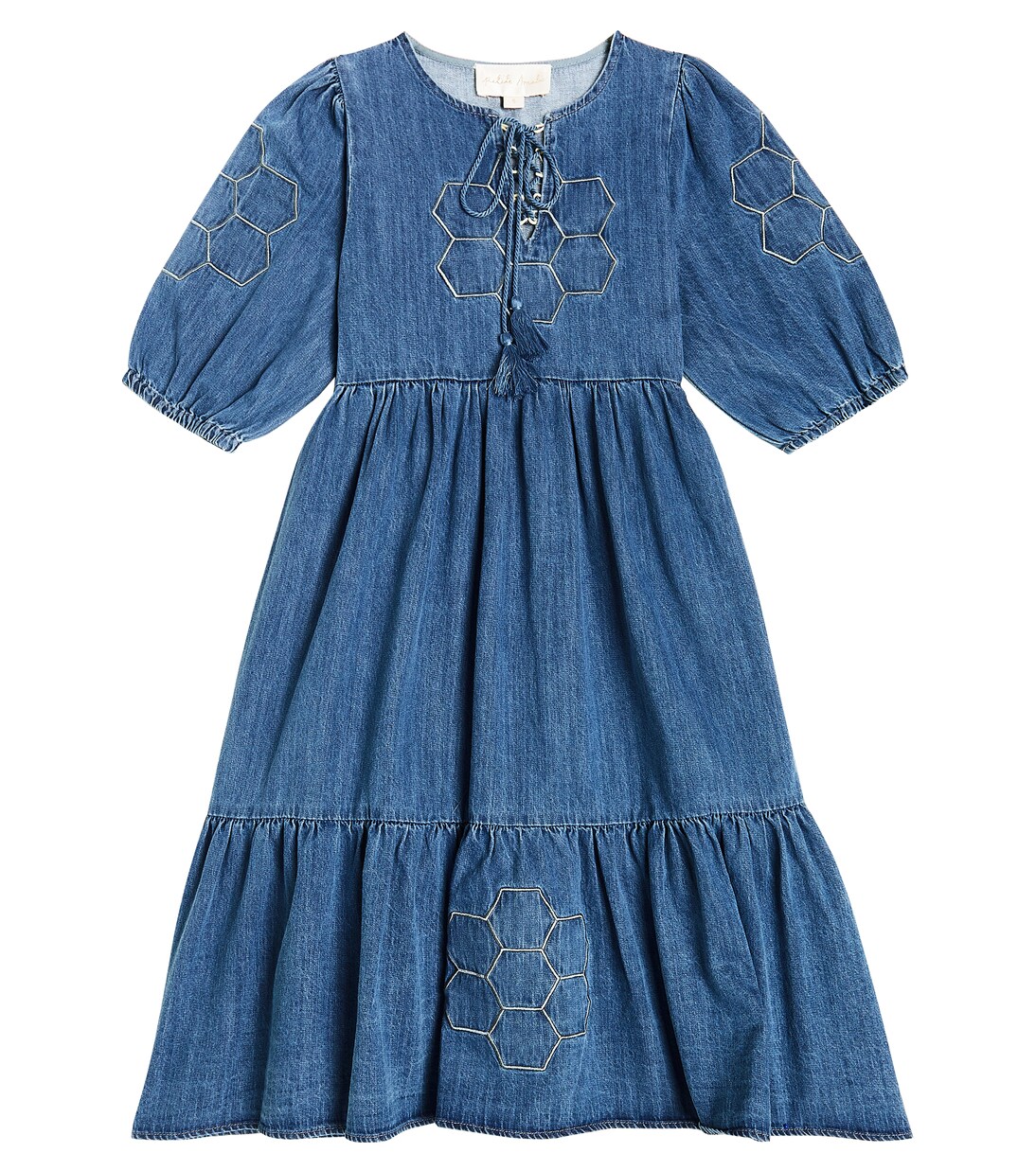 Patchwork cotton chambray dress | Petite Amalie  