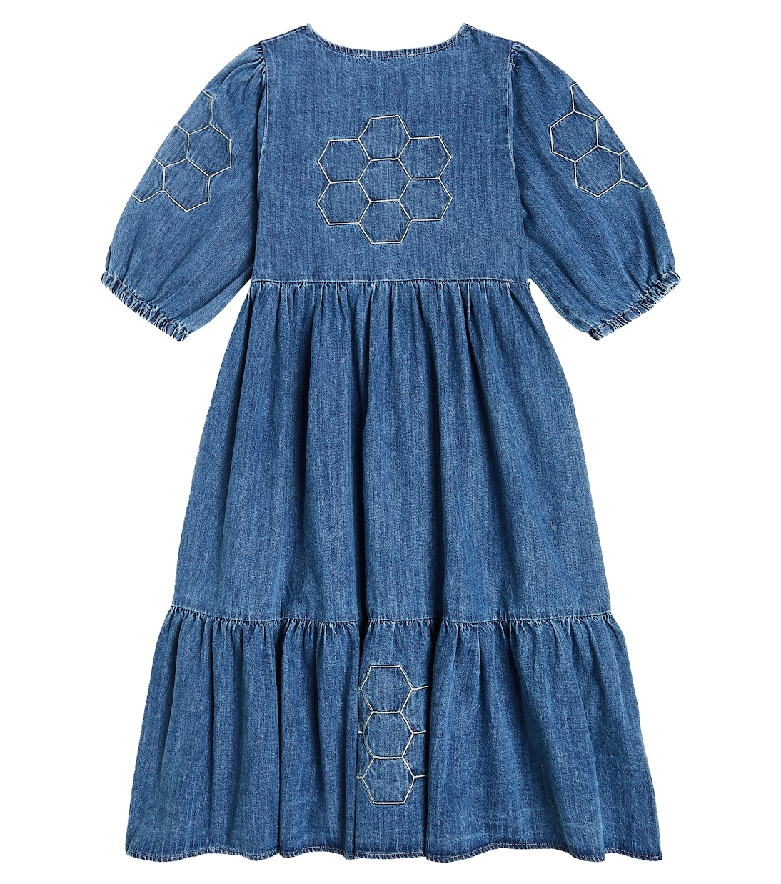 Patchwork cotton chambray dress | Petite Amalie  