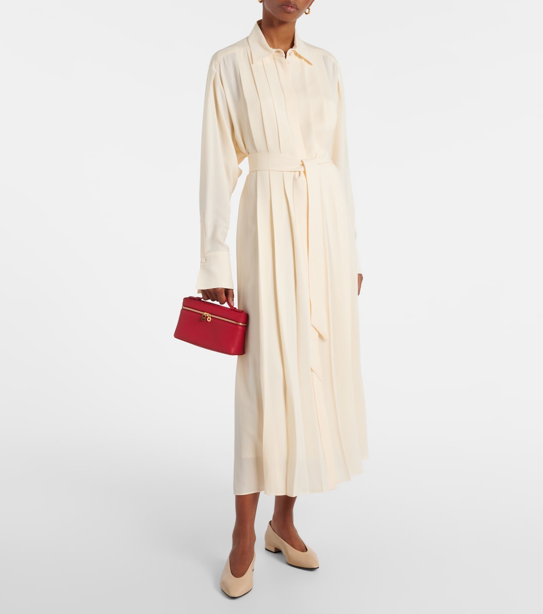 Hemdblusenkleid Lorely aus Georgette | Loro Piana