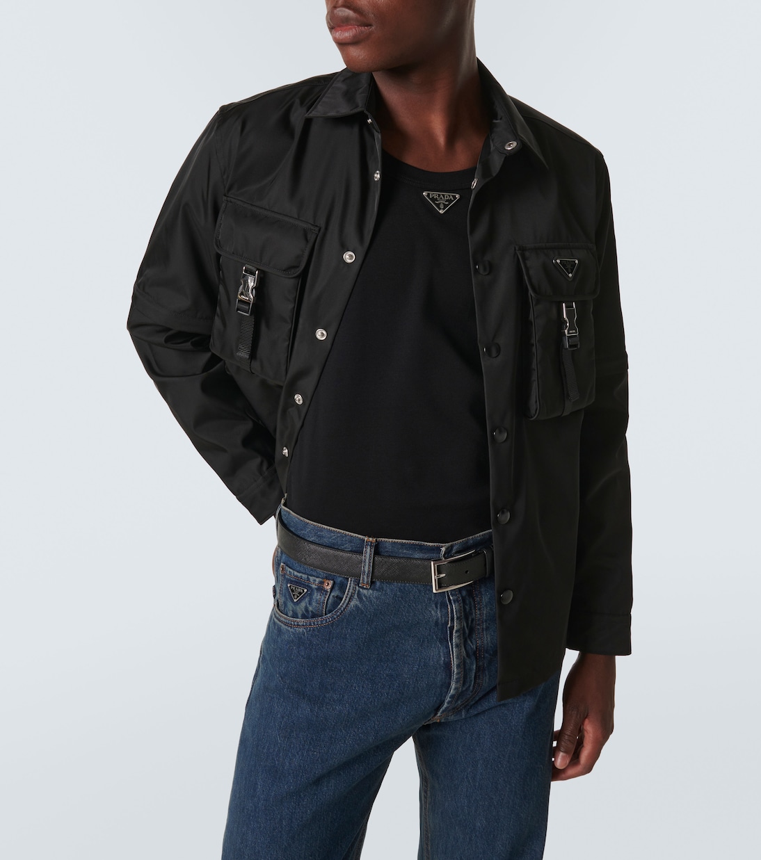 Tank top in cotone con logo | Prada