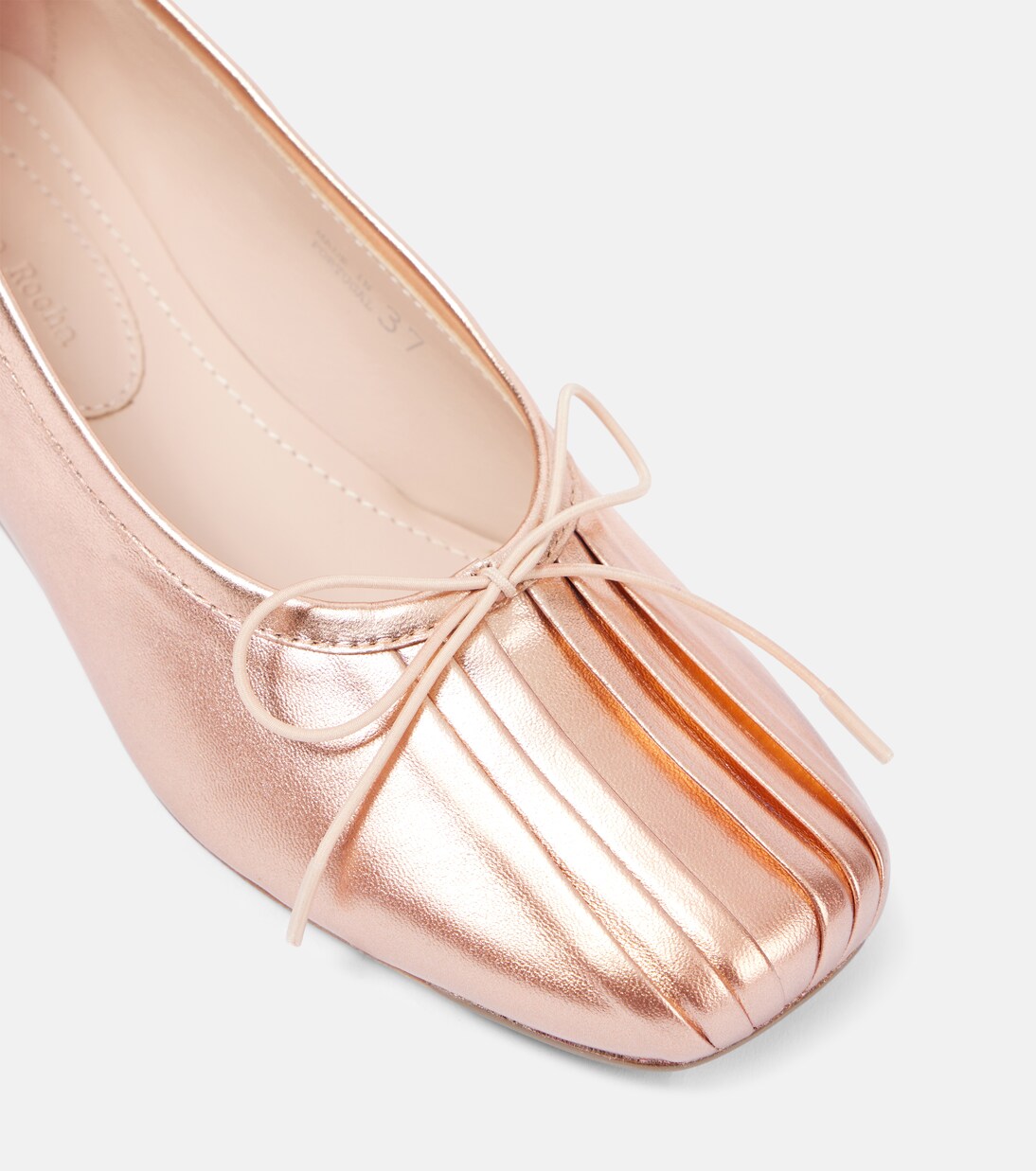 Classic pleated leather ballet flats | Simone Rocha
