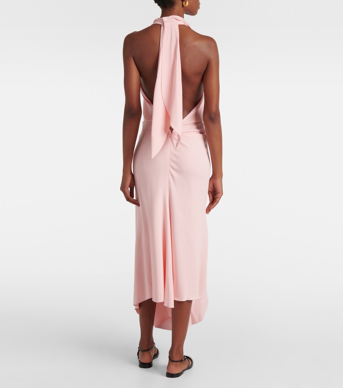 Robe midi en crêpe | Victoria Beckham