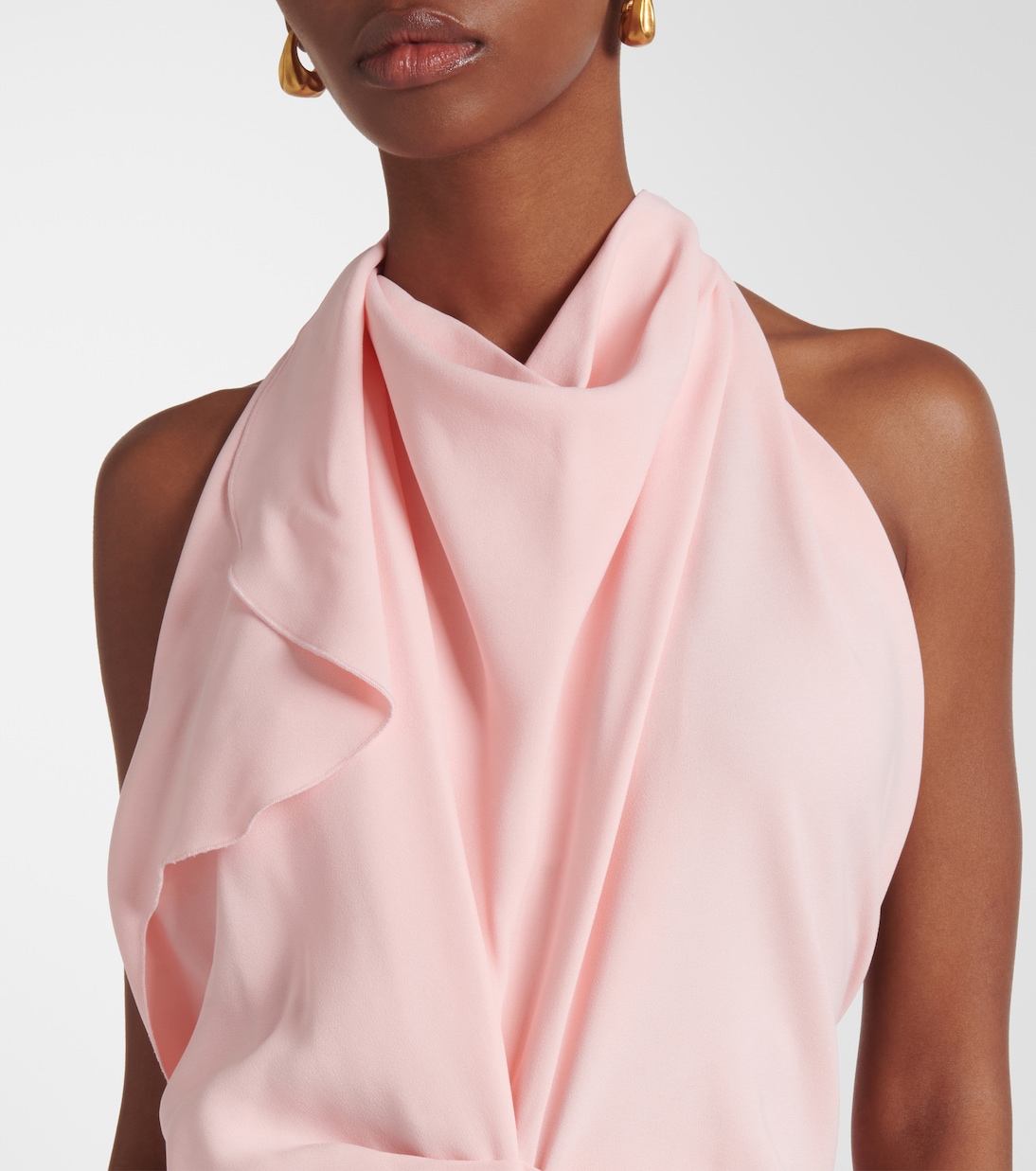 Robe midi en crêpe | Victoria Beckham