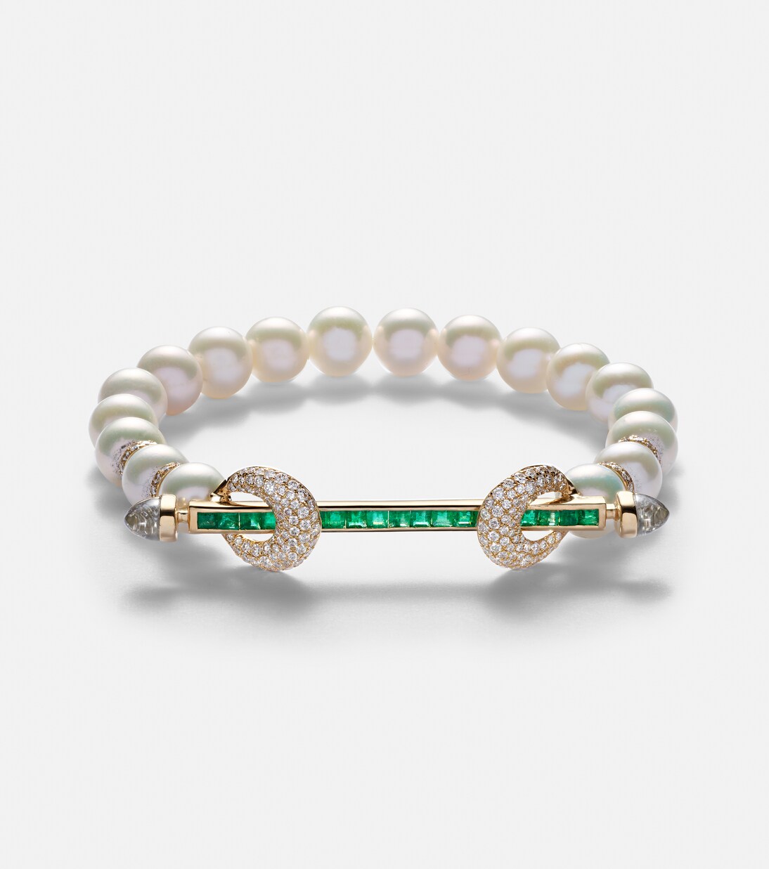 Chakra 18kt gold bracelet with gemstones | Ananya