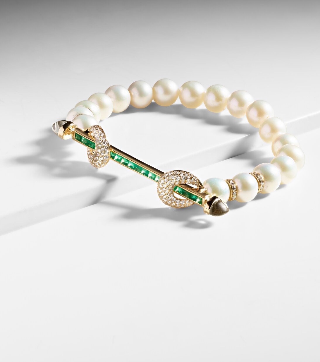 Chakra 18kt gold bracelet with gemstones | Ananya