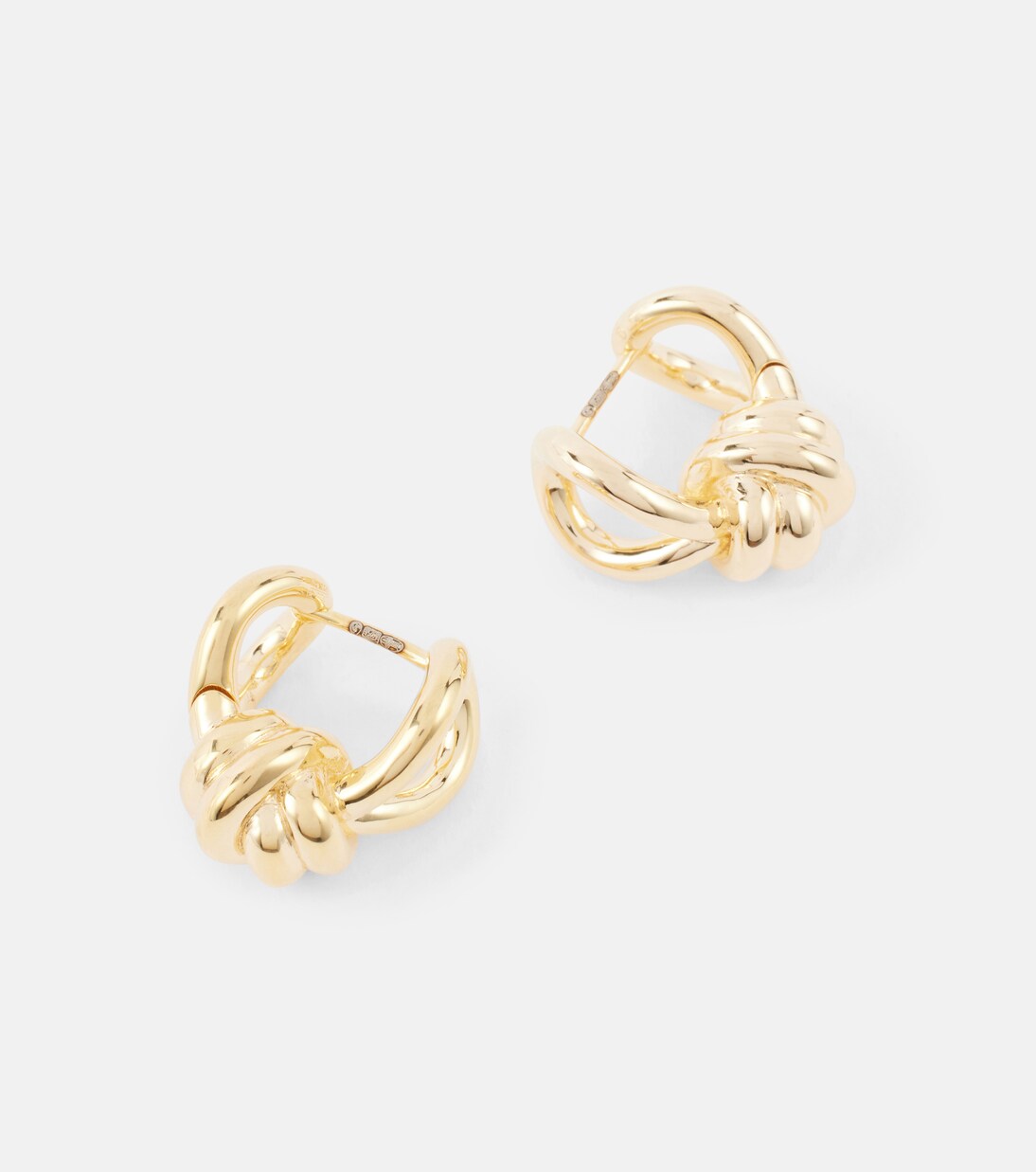 Boucles d’oreilles Knot en argent sterling plaqué or | Bottega Veneta