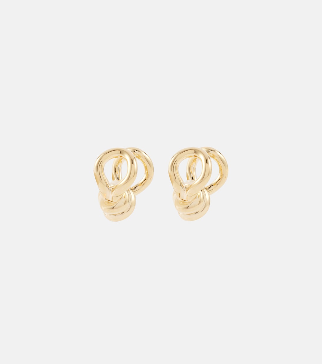 Boucles d’oreilles Knot en argent sterling plaqué or | Bottega Veneta