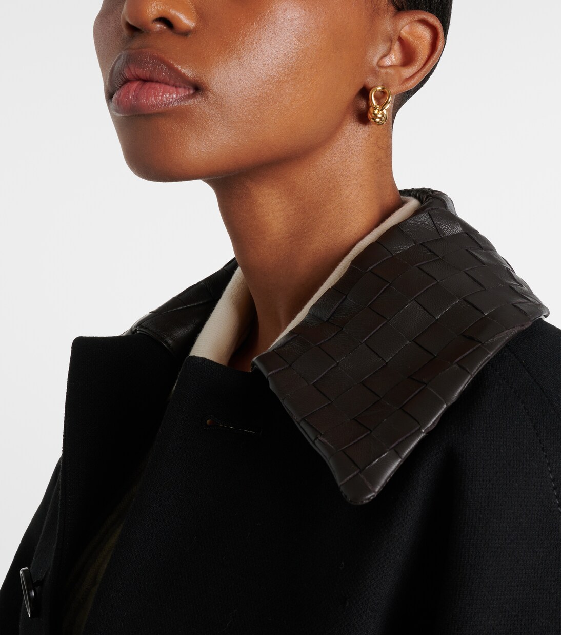 Boucles d’oreilles Knot en argent sterling plaqué or | Bottega Veneta