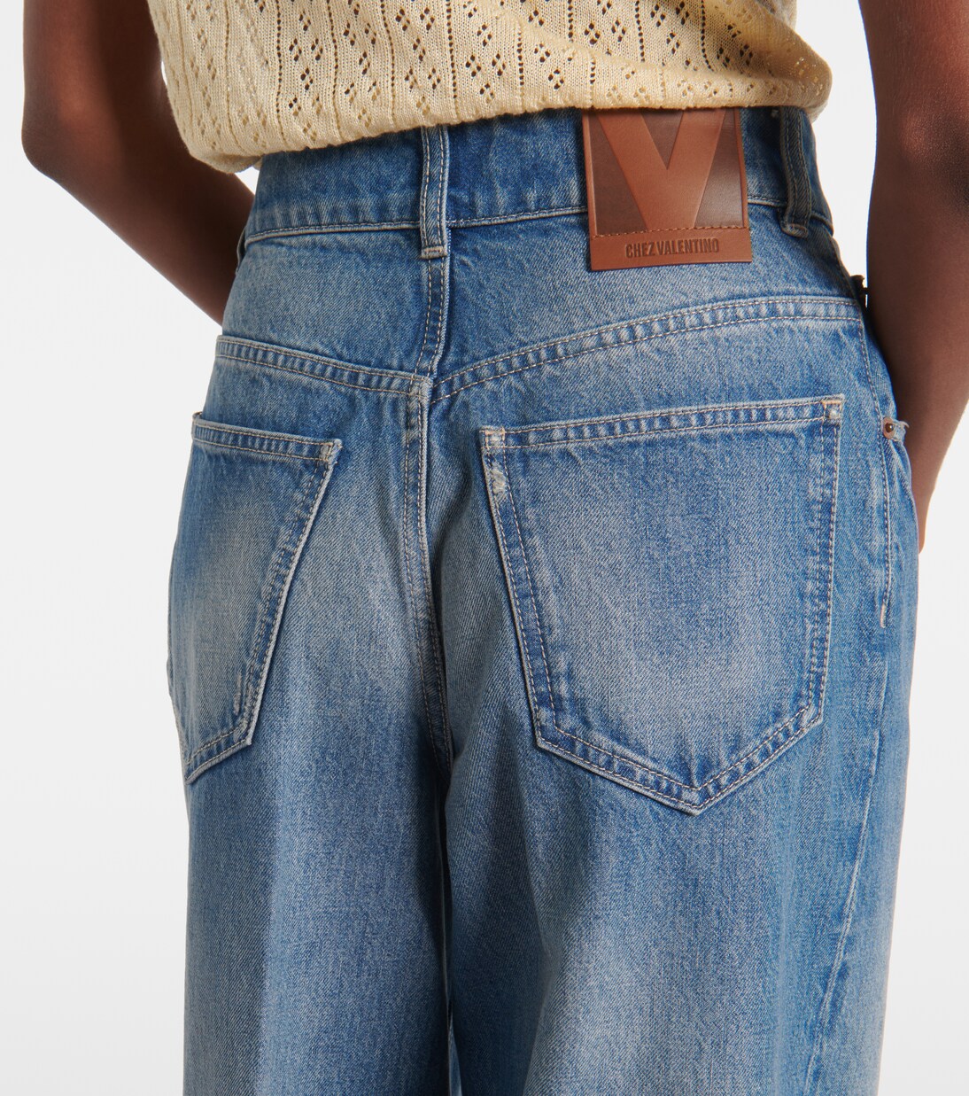 Jeans anchos de tiro alto | Valentino