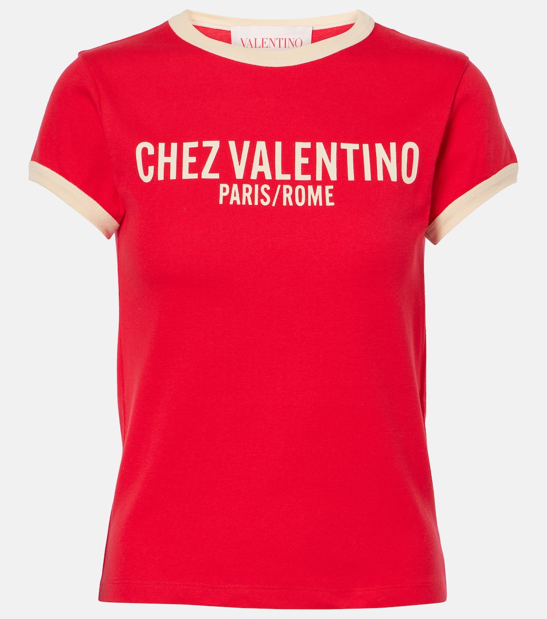T-Shirt Chez Valentino aus Baumwoll-Jersey | Valentino