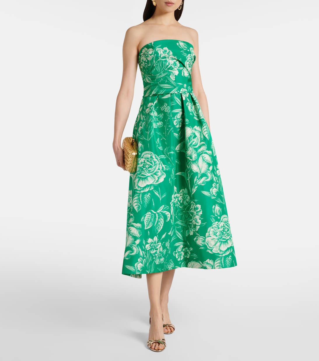 Strapless silk gown | Monique Lhuillier