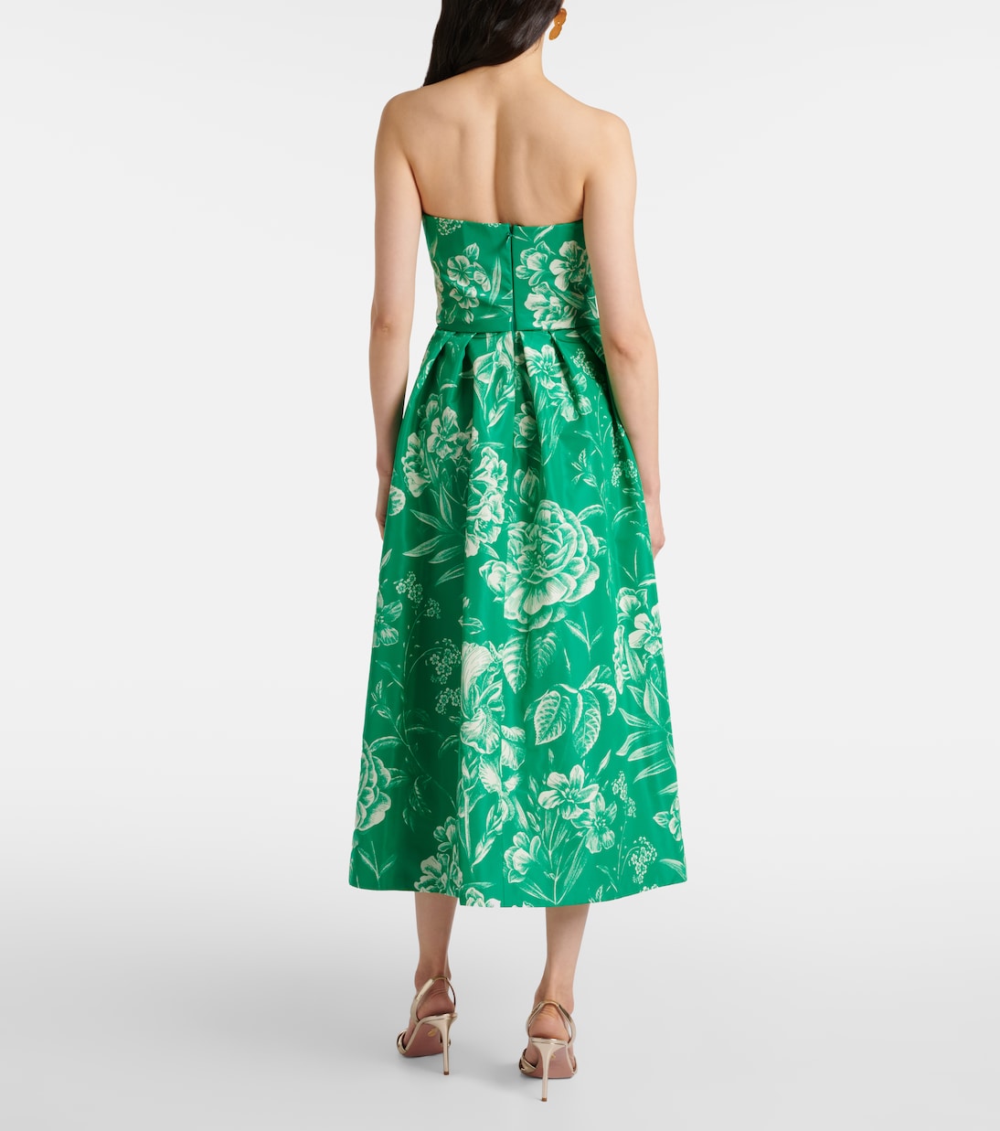 Strapless silk gown | Monique Lhuillier