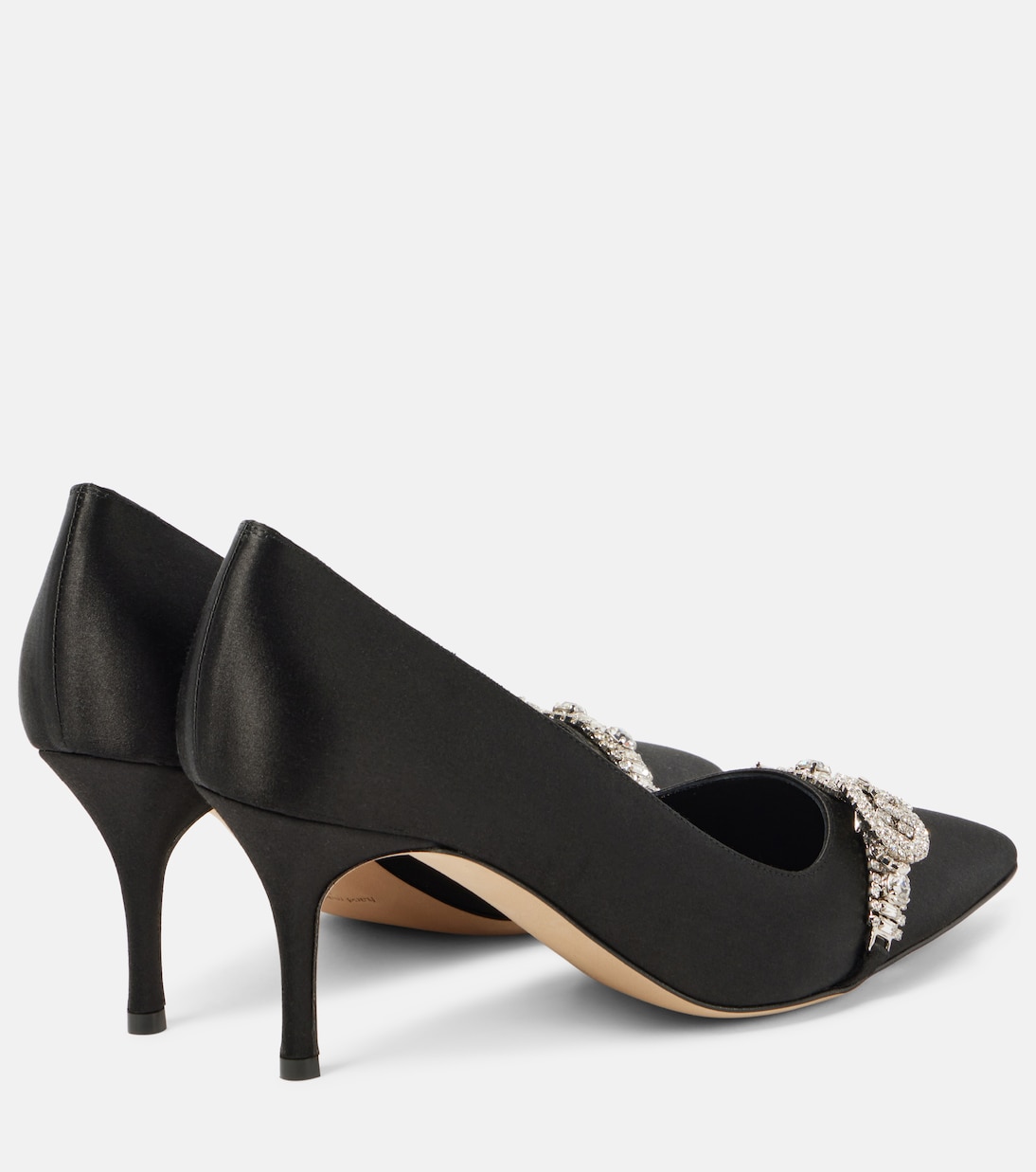 Pumps Asa 70 aus Satin mit Kristallen | Manolo Blahnik