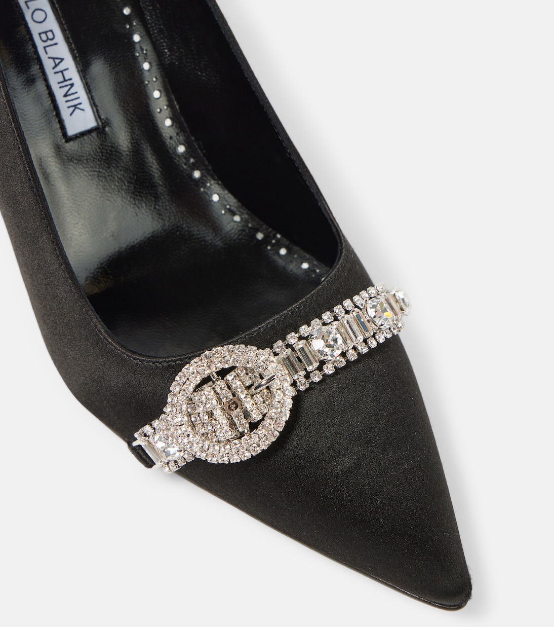 Pumps Asa 70 aus Satin mit Kristallen | Manolo Blahnik