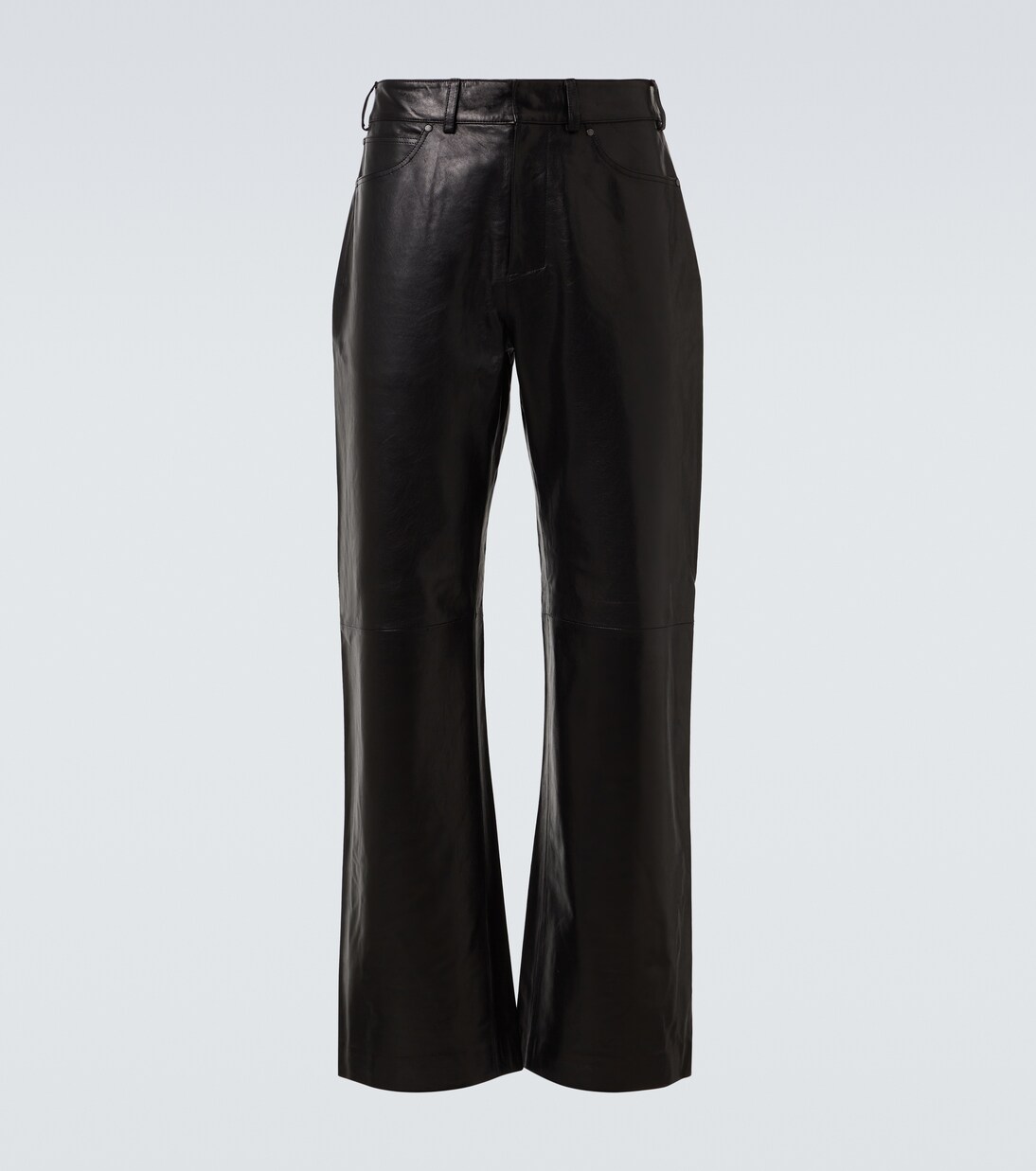 Leather straight pants | Entire Studios