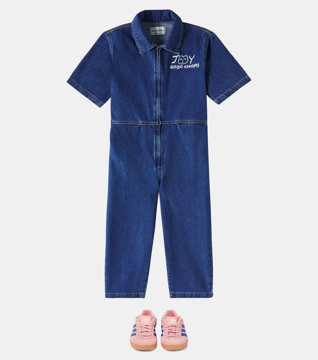 Smiling denim overalls | Bobo Choses