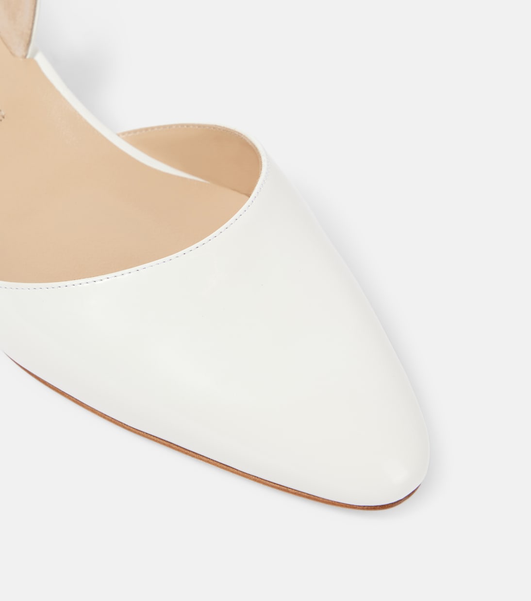 Bridal Aspro 30 leather slingback pumps | Manolo Blahnik