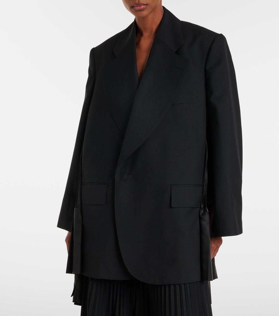 فستان بليسيه ستايل جاكيت بليزر من الصوف | Junya Watanabe