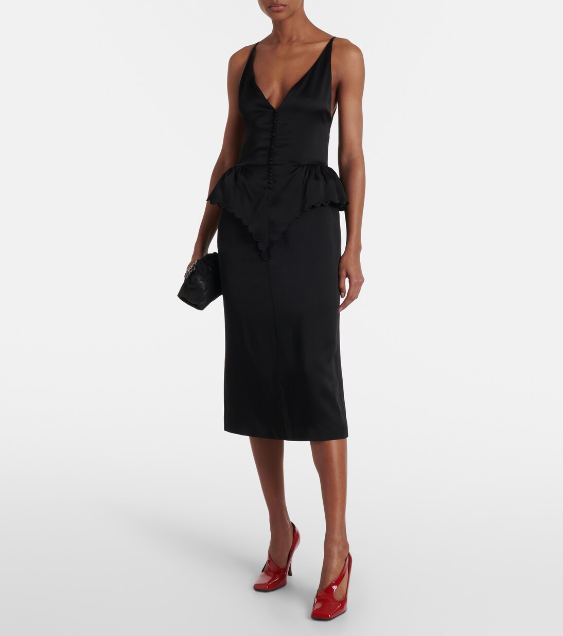 Robe midi en satin | Stella McCartney