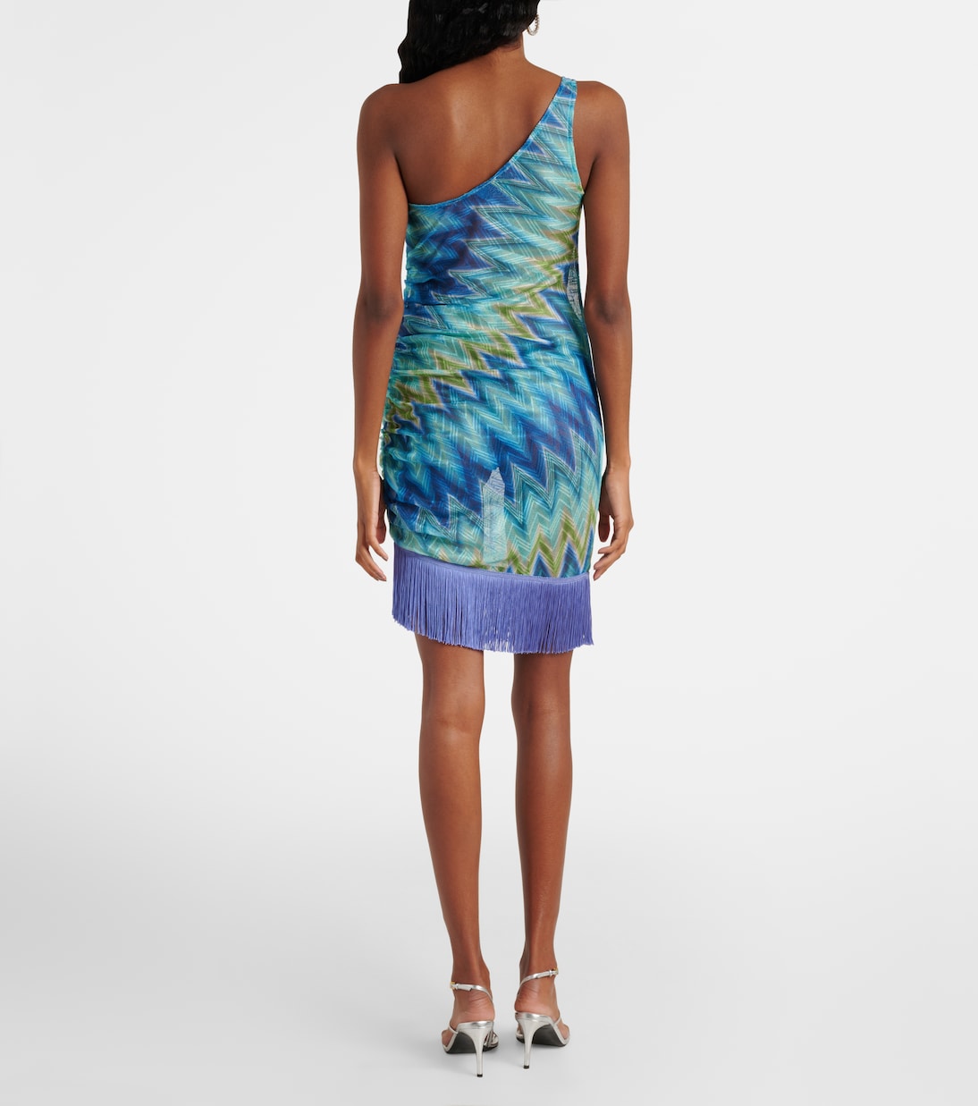 Zigzag fringed sheer minidress | Missoni