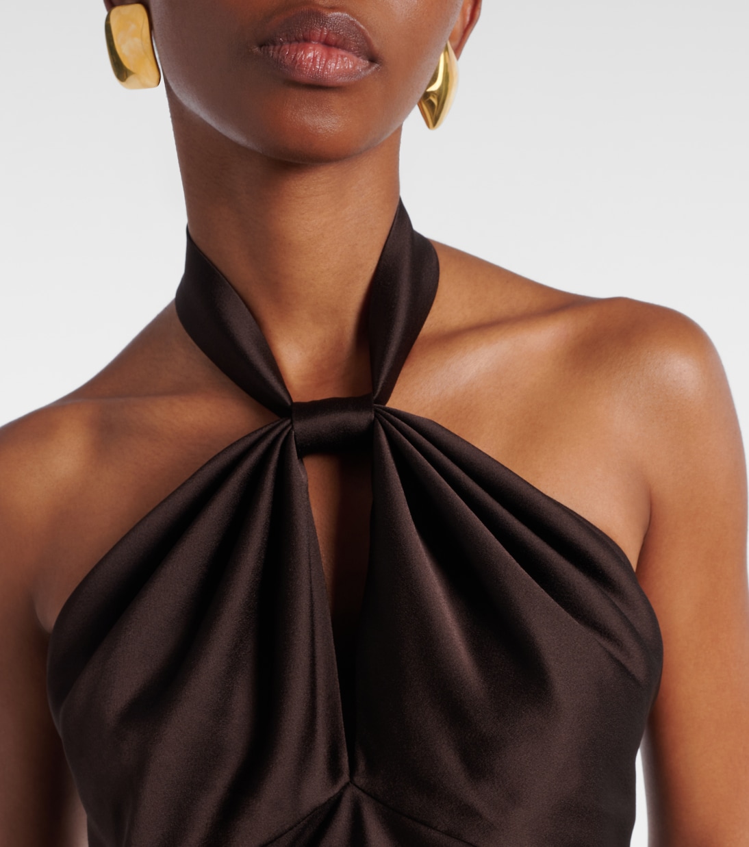 Cutout halterneck satin top | Tom Ford
