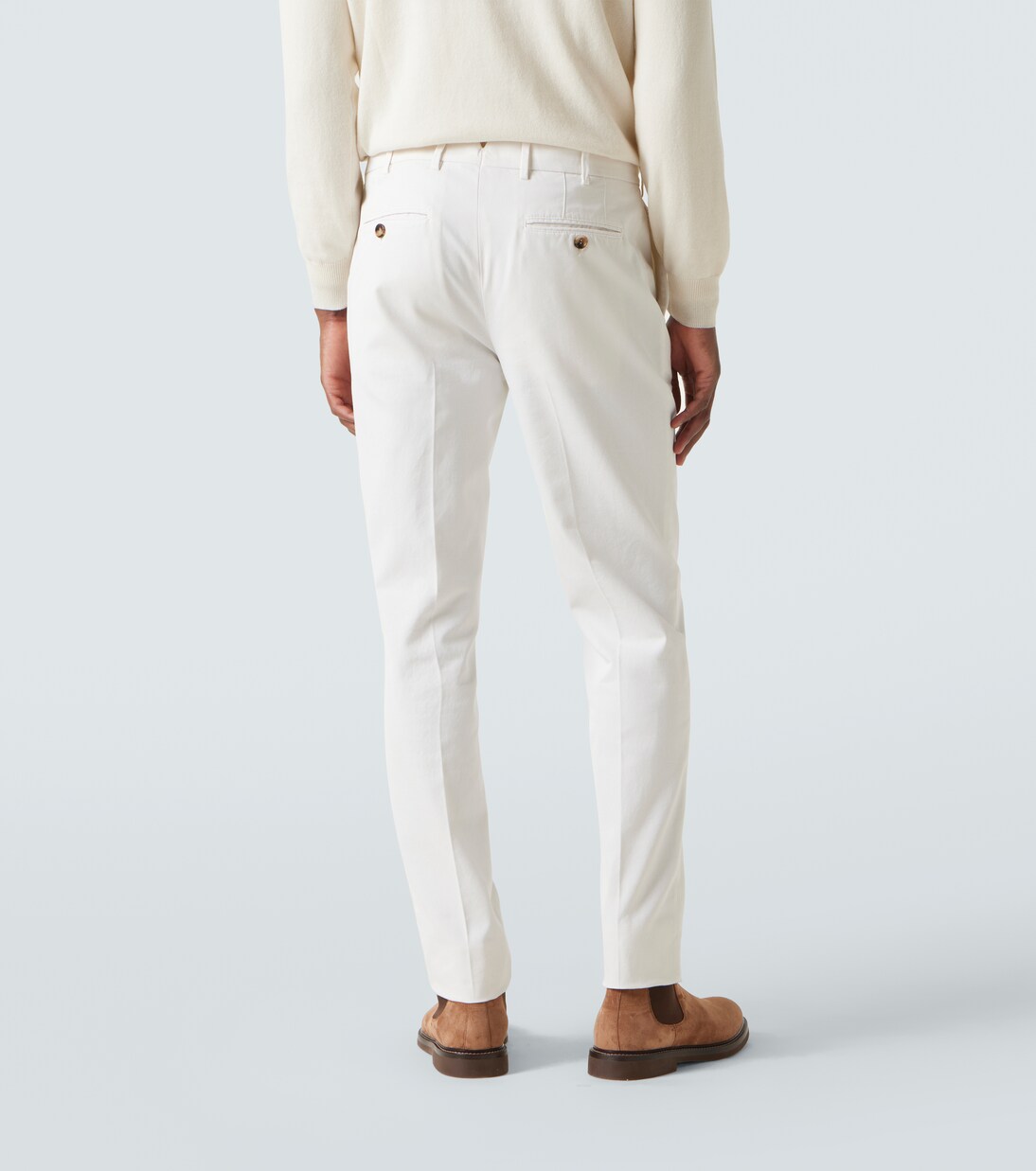 Schmale Hose aus Baumwoll-Gabardine | Brunello Cucinelli