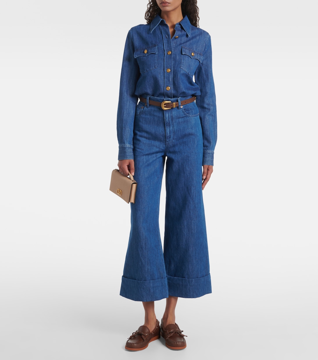 Portemonnaie mit Kettenriemen VLogo aus Leder | Valentino Garavani