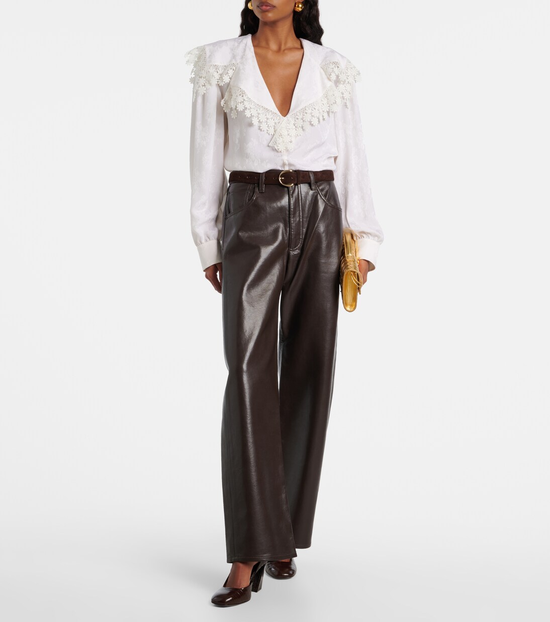 Farren 85 croc-effect leather pumps | Jimmy Choo