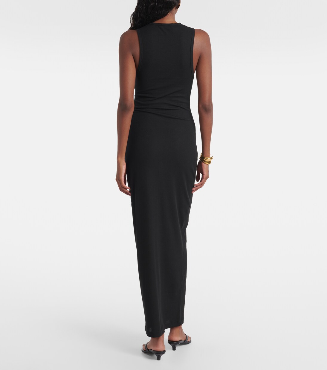 Robe longue Racer en coton mélangé | Wardrobe.NYC