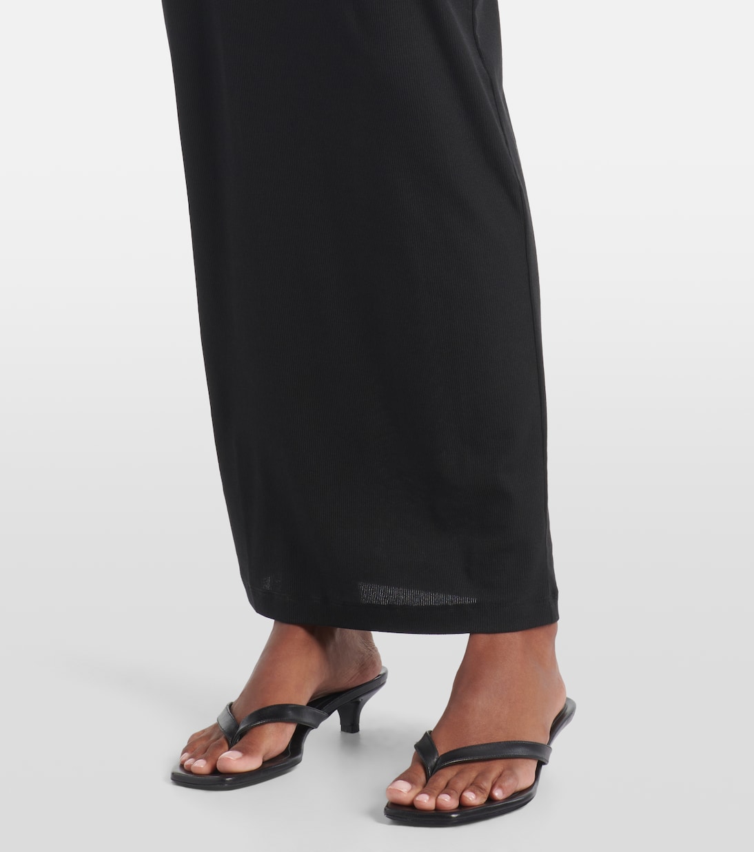 Robe longue Racer en coton mélangé | Wardrobe.NYC