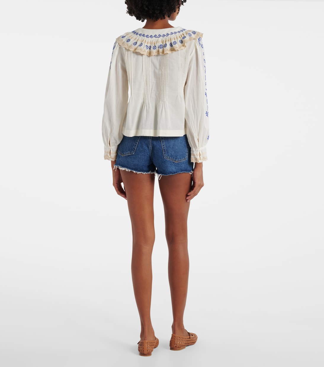 Bestickte Bluse Percy aus Baumwolle | Rixo