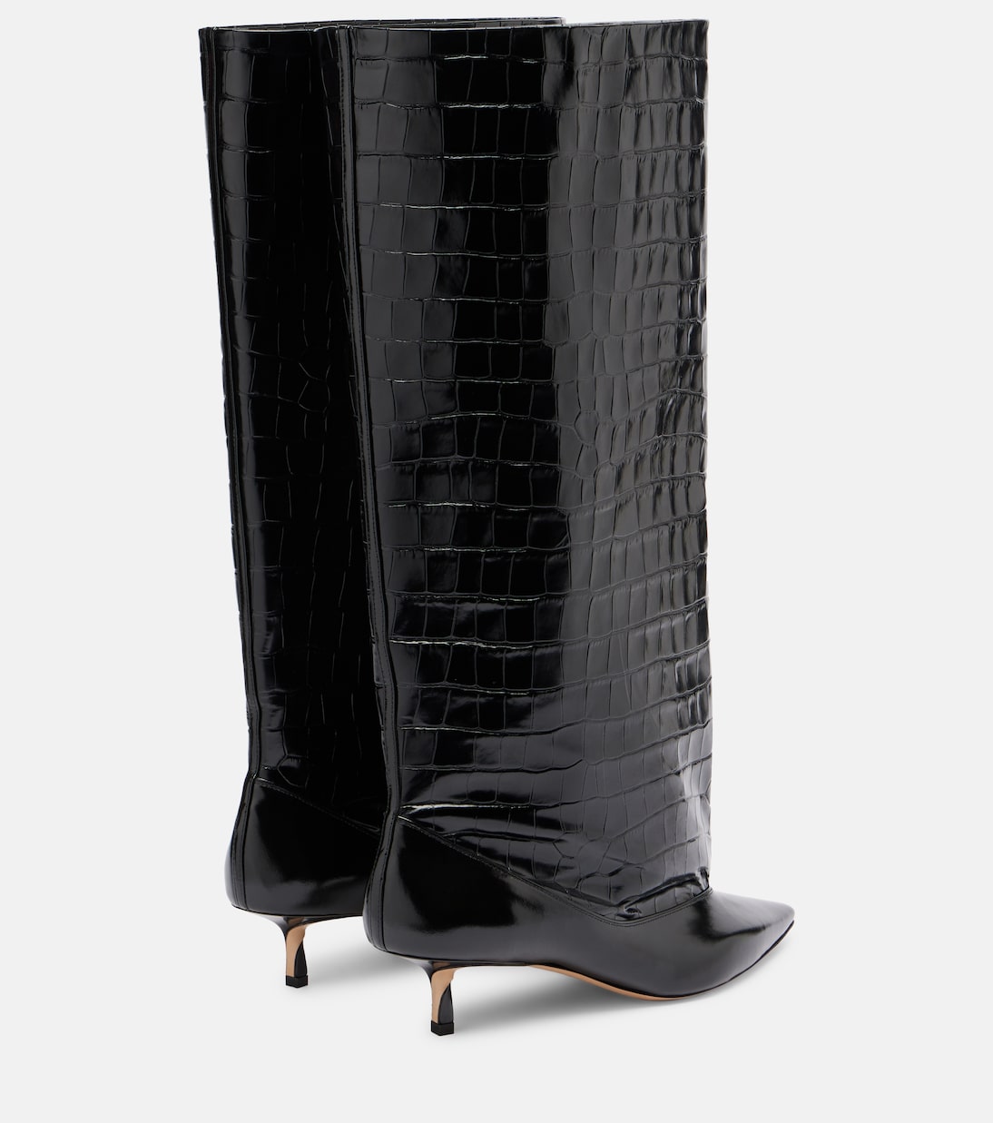 Tourni croc-effect leather knee-high boots | Jacquemus