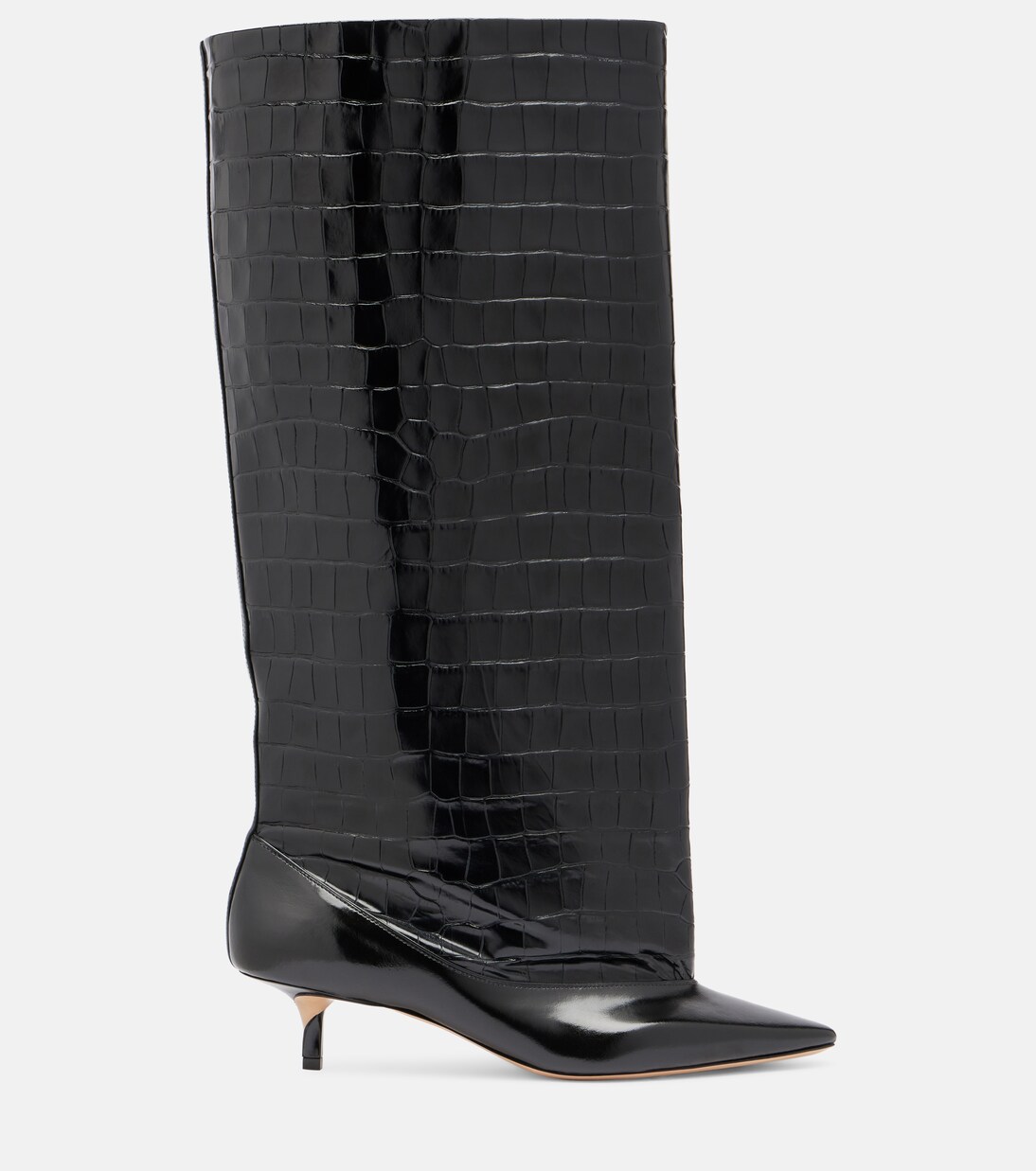 Tourni croc-effect leather knee-high boots | Jacquemus