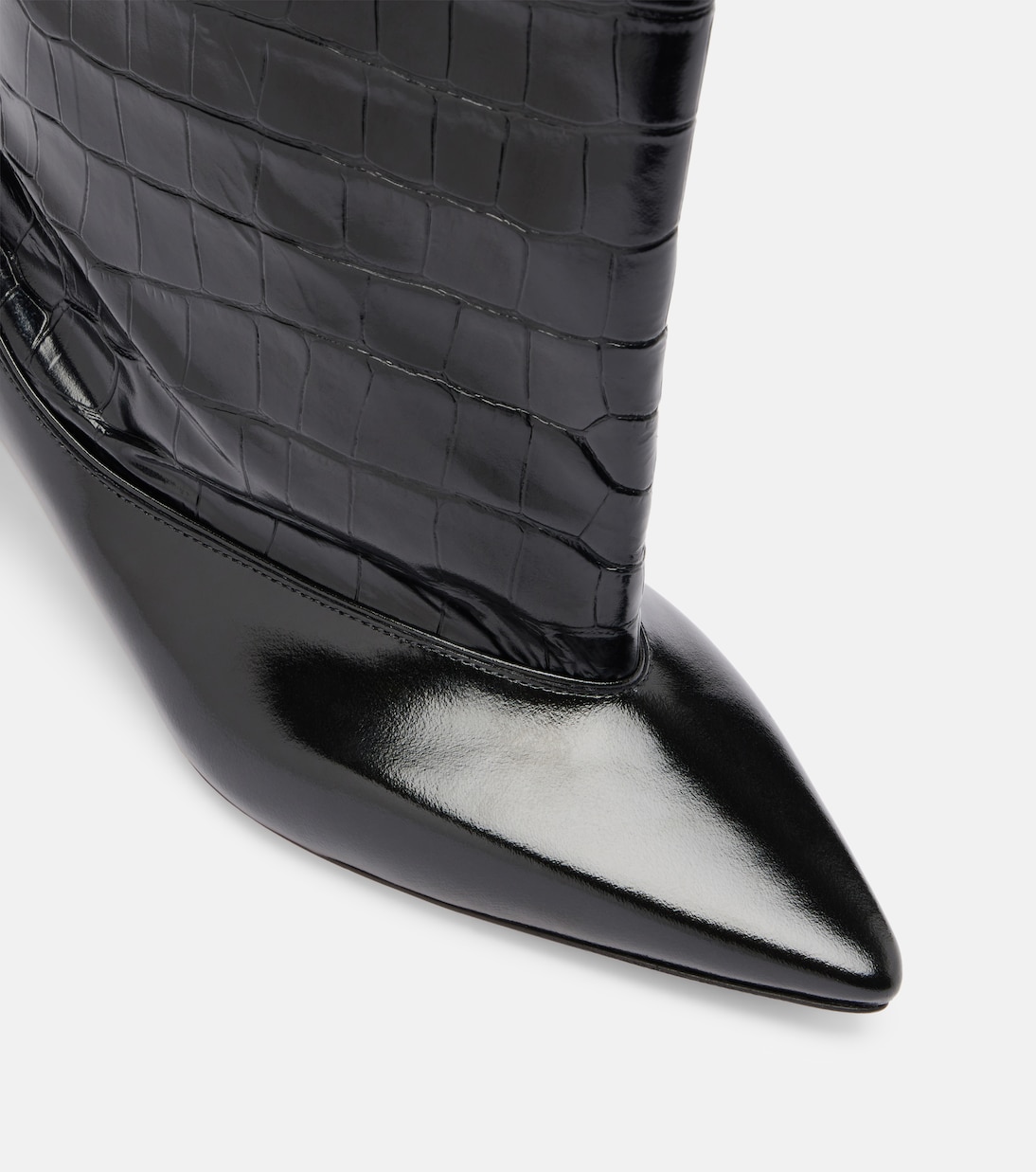 Tourni croc-effect leather knee-high boots | Jacquemus