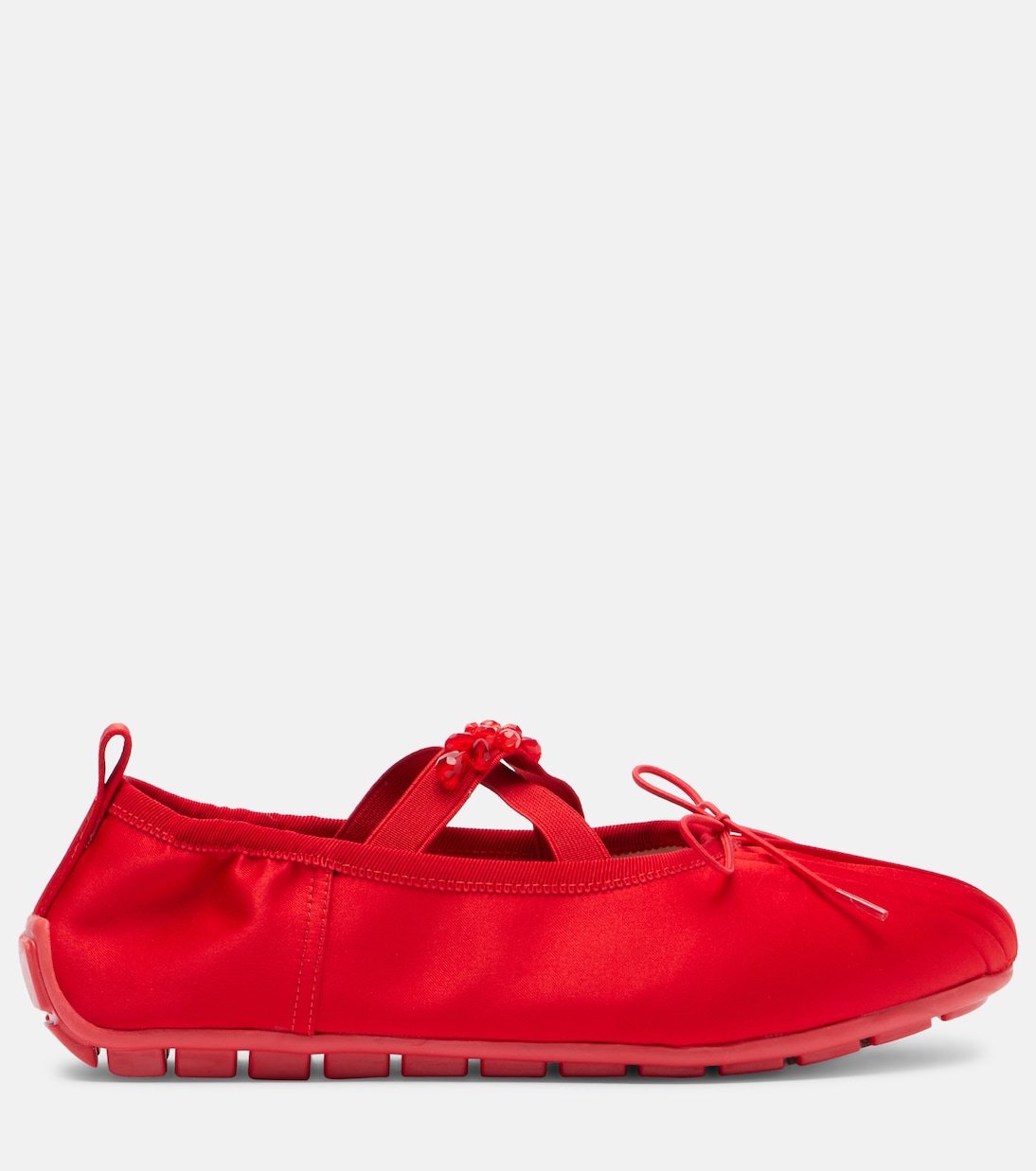 Grip embellished satin ballet flats | Simone Rocha