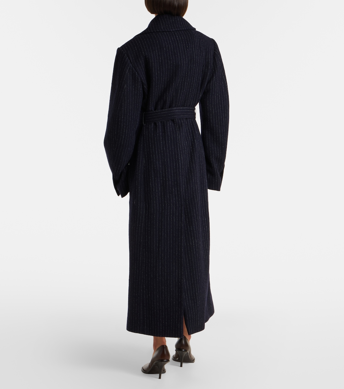Manteau rayé en laine | Dries Van Noten