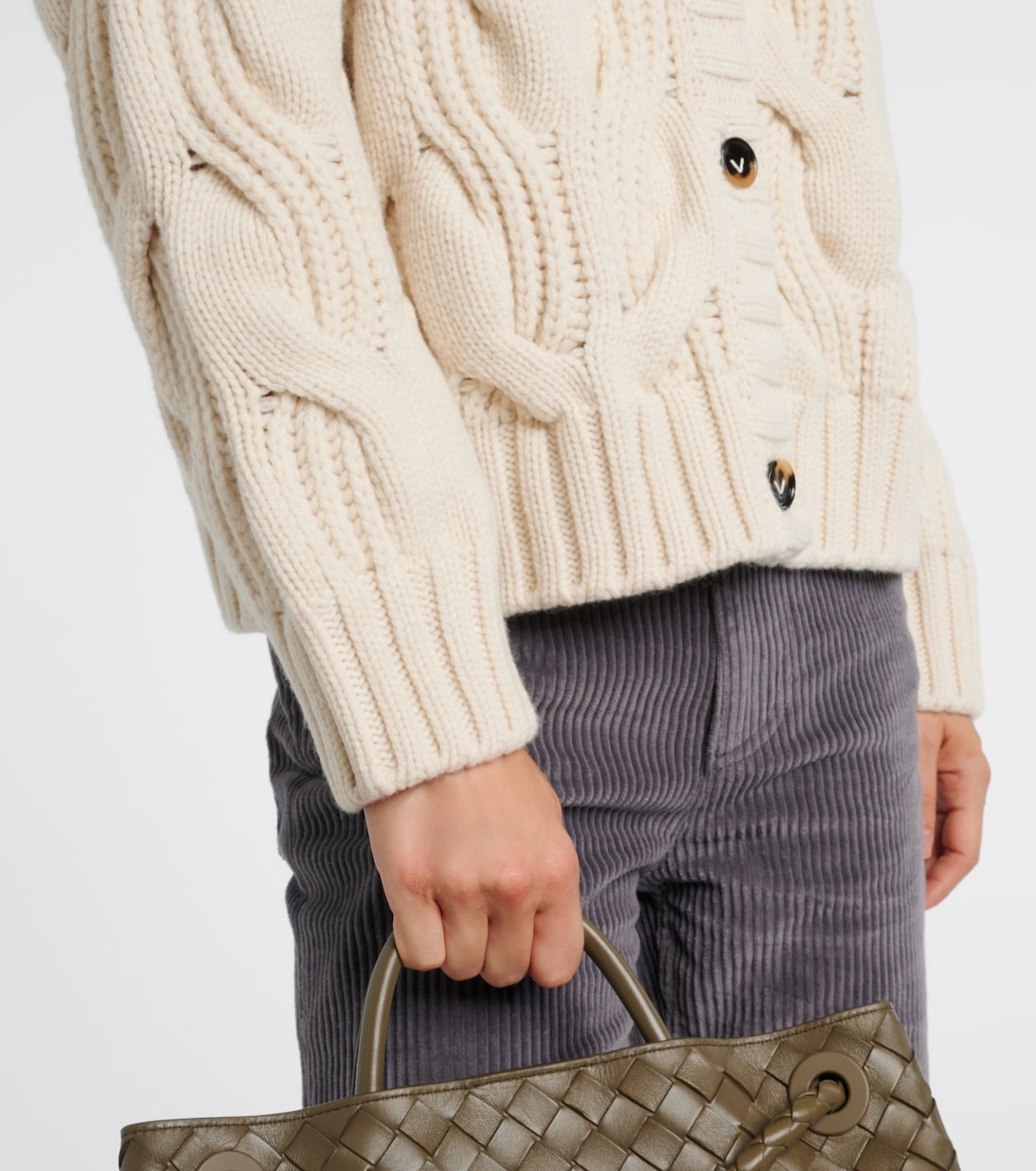 Cable-knit wool cardigan | Bottega Veneta