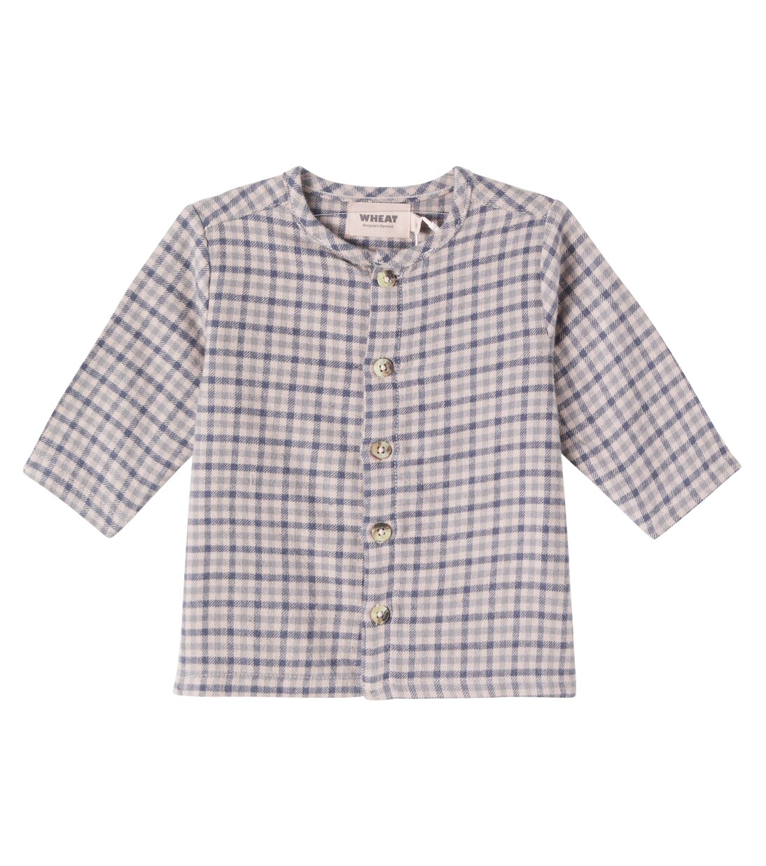 Baby Shelby checked shirt  | Wheat