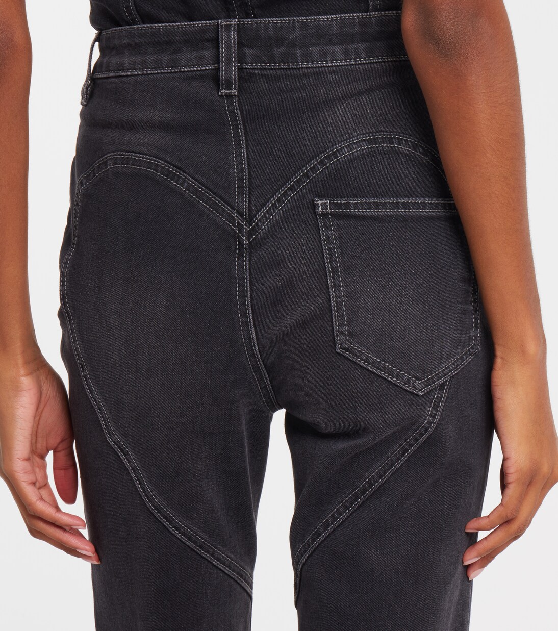 Bow-detail cropped straight jeans | Area