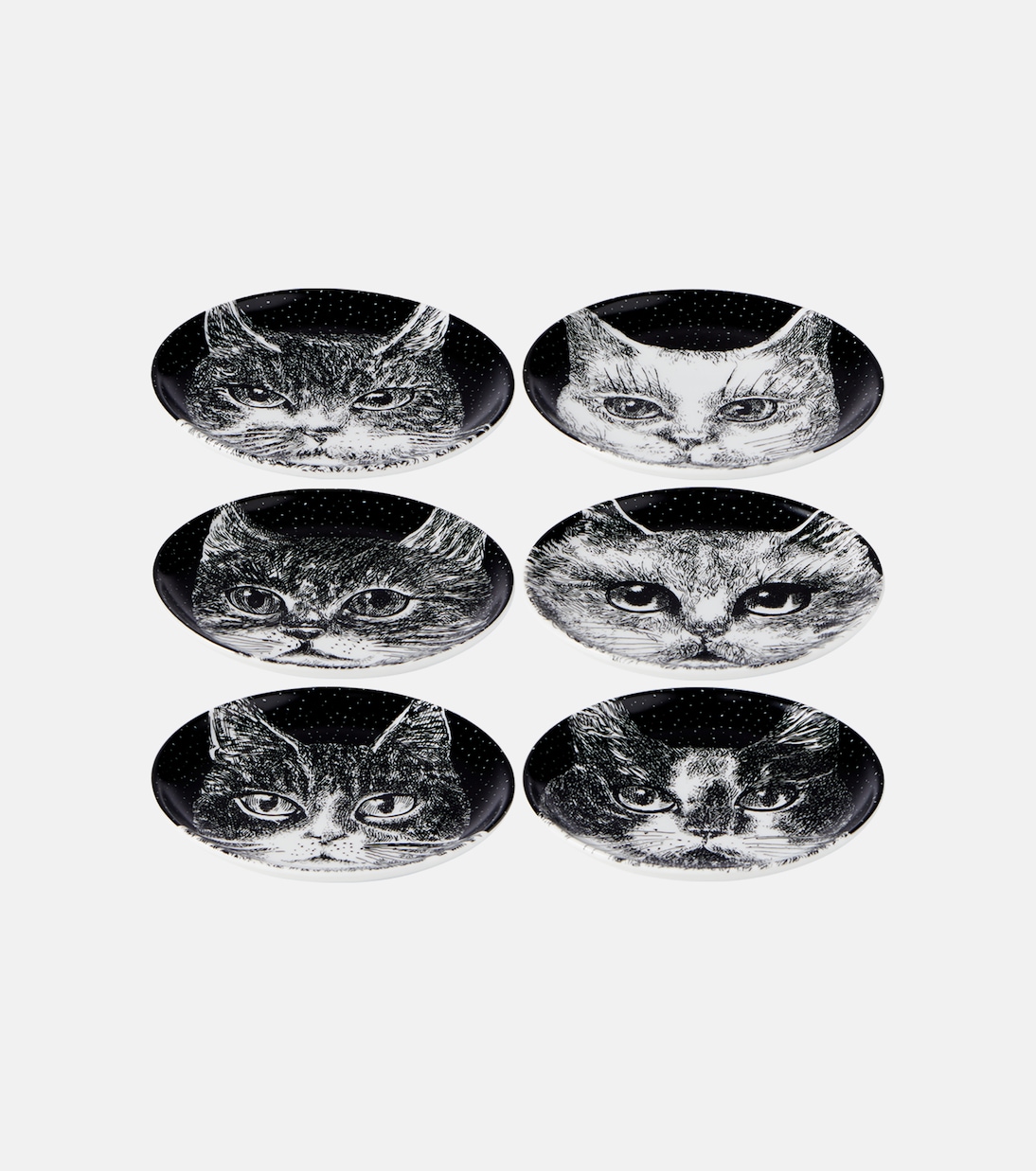 High Fidelity set of 6 porcelain coasters | Fornasetti