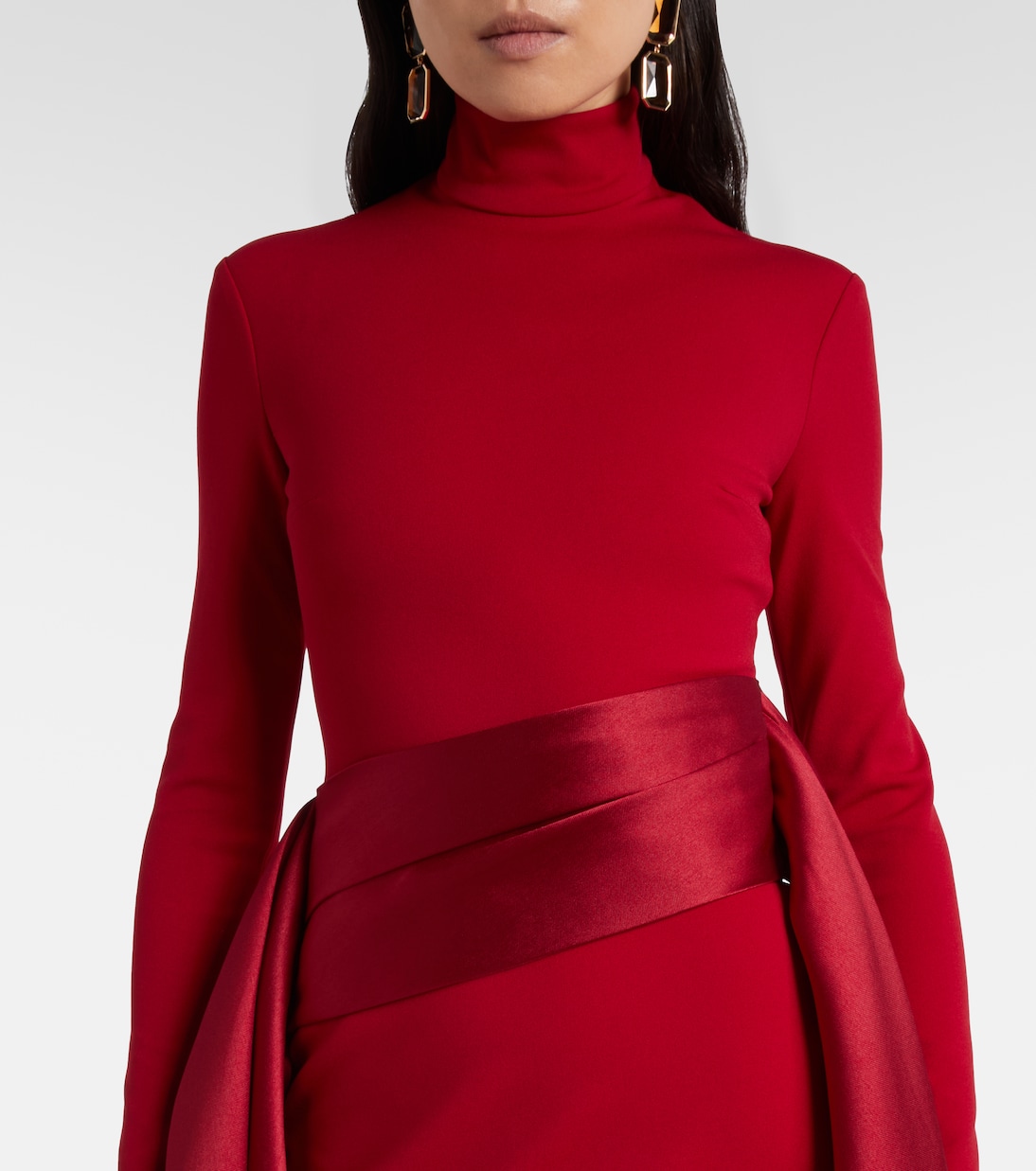 Olivia satin-trimmed gown | Solace London