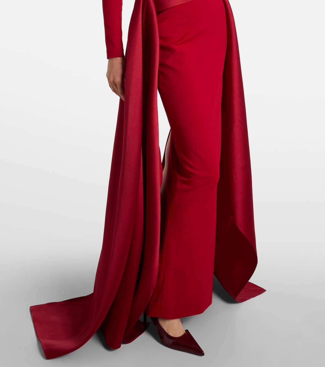 Olivia satin-trimmed gown | Solace London