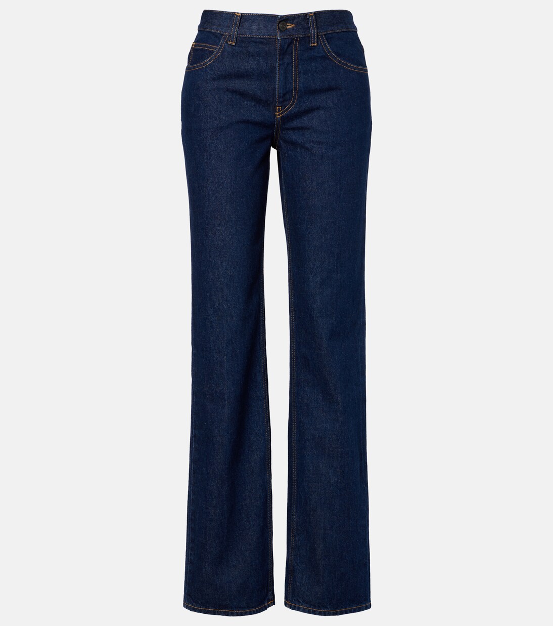 Carlyl mid-rise straight jeans | The Row
