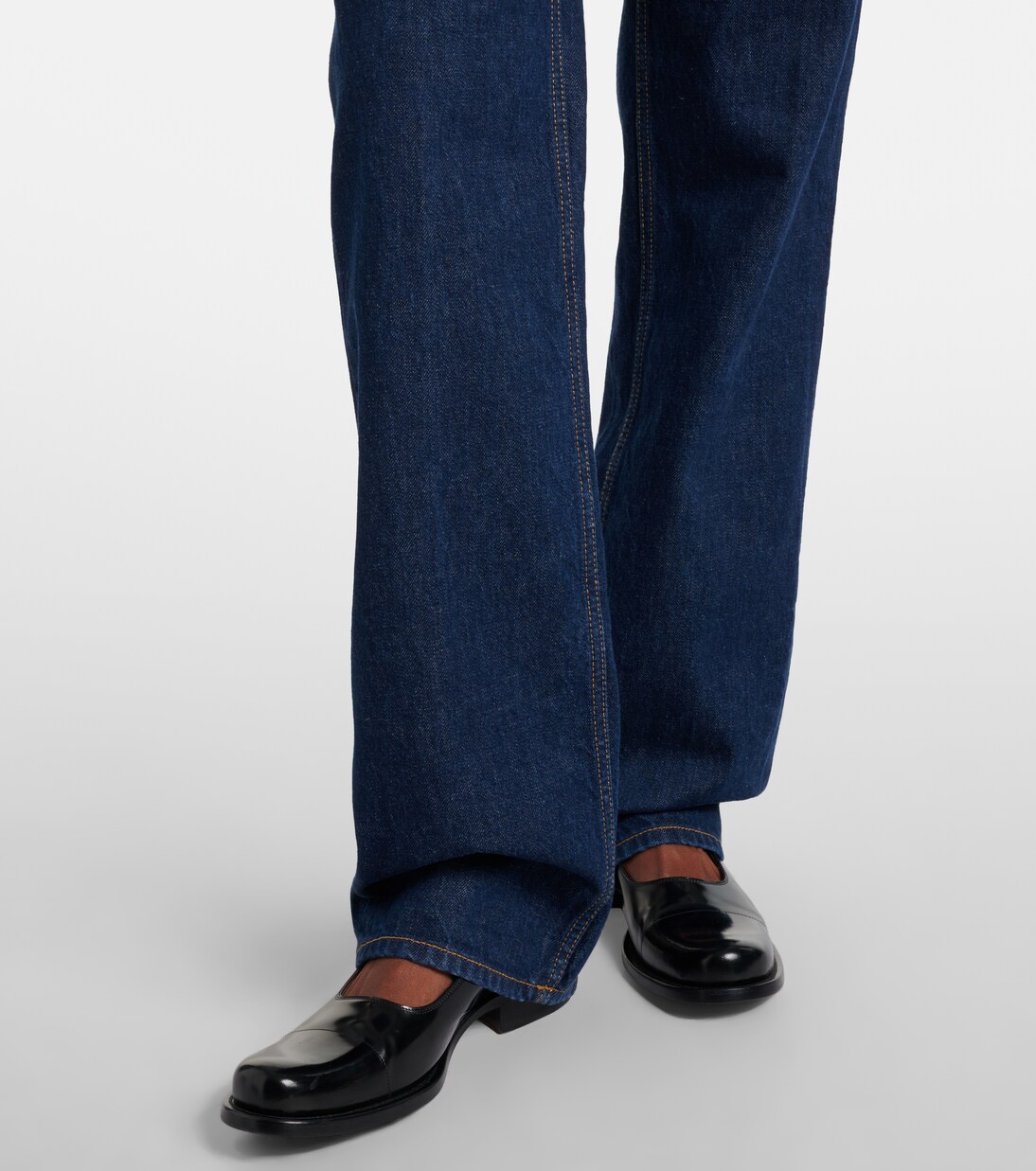 Carlyl mid-rise straight jeans | The Row