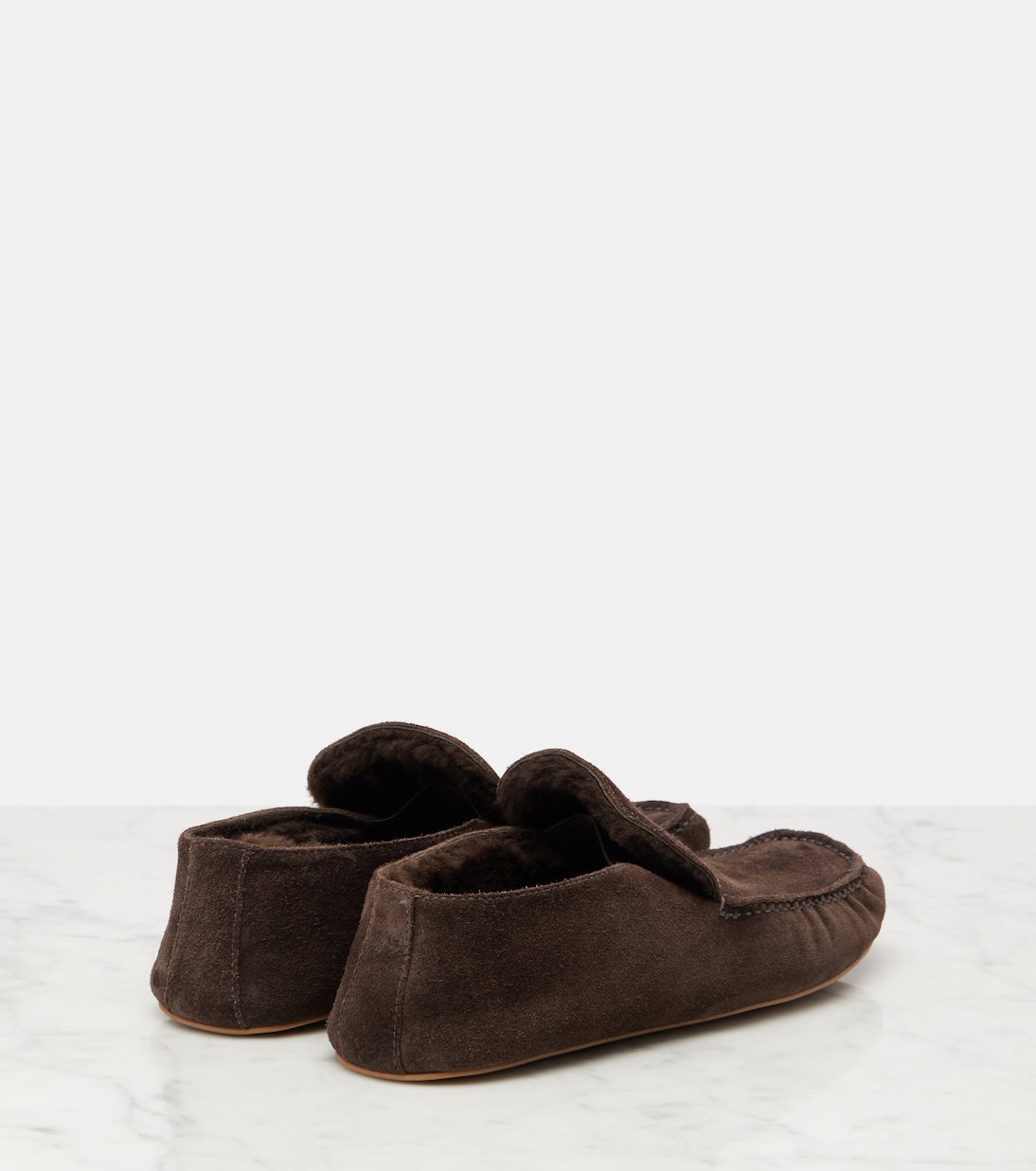 Leo shearling-lined suede loafers | The Row