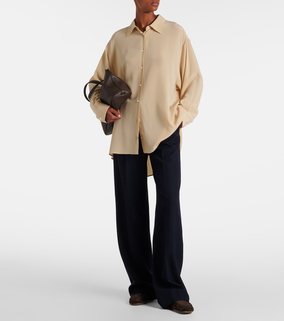 Leo shearling-lined suede loafers | The Row