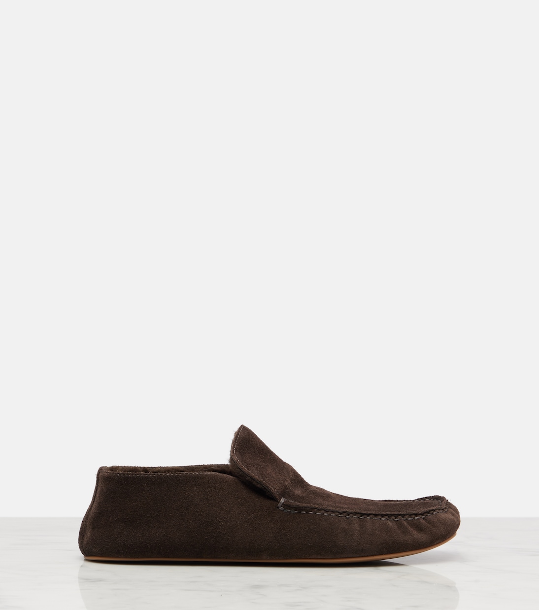 Leo shearling-lined suede loafers | The Row