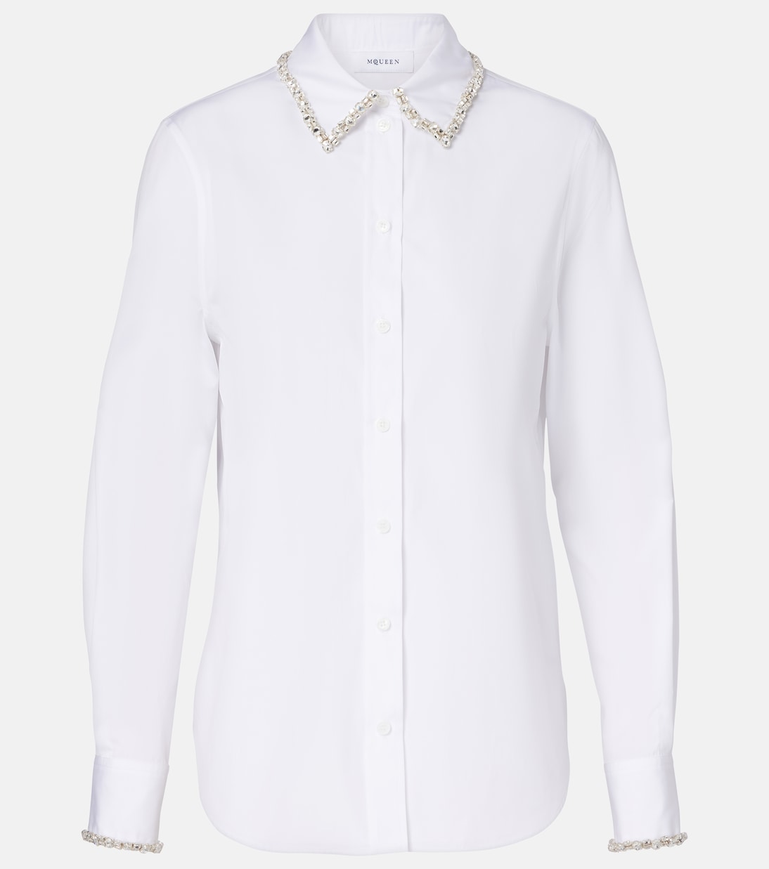 Embellished cotton poplin shirt | McQueen