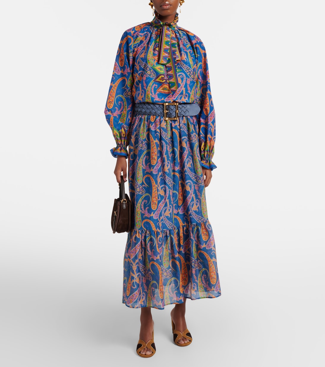 Bedruckte Schluppenbluse aus Baumwolle und Seide | Etro