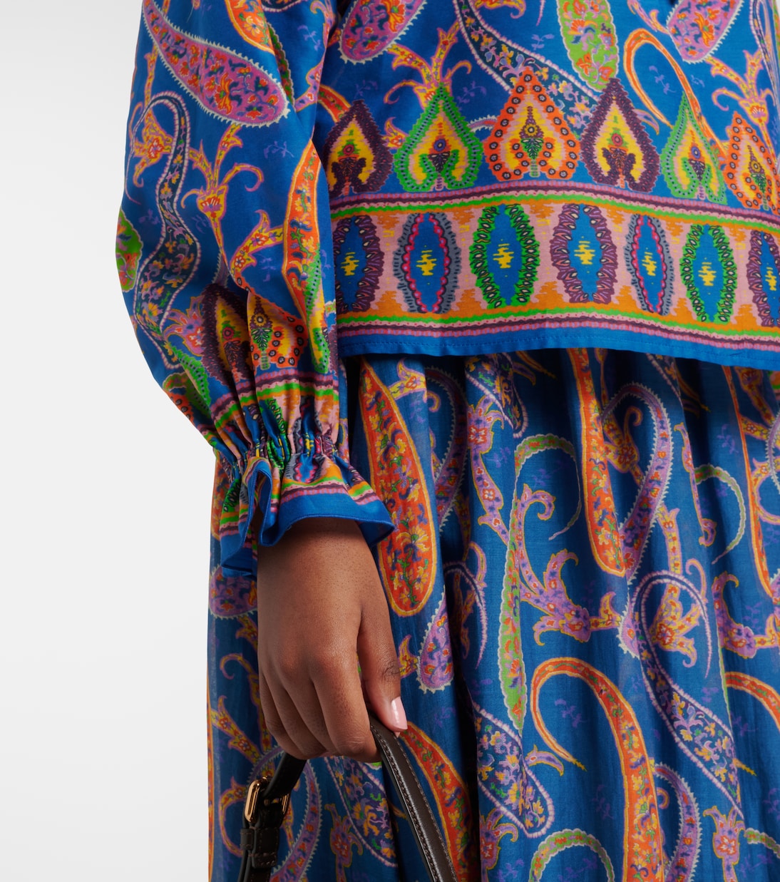 Bedruckte Schluppenbluse aus Baumwolle und Seide | Etro